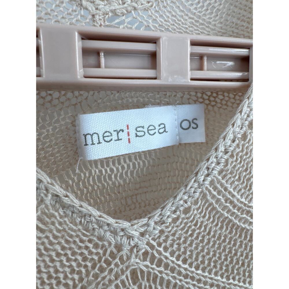 MerSea souk loose knit tunic poncho cover up beige size one size - Picture 3 of 9